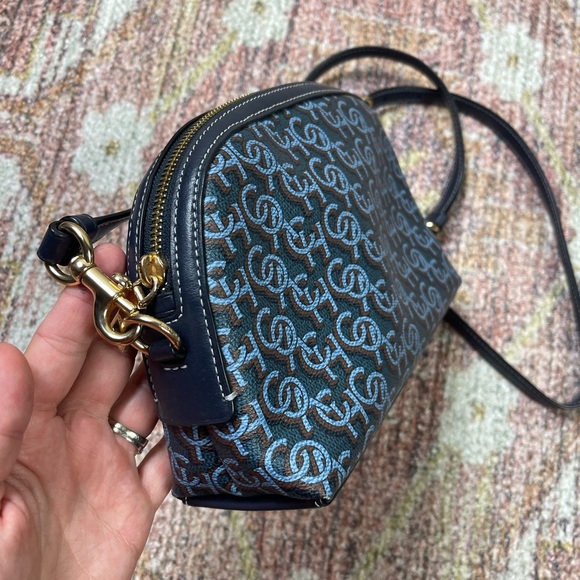 Coach Madi Crossbody Bag in Navy Blue Monogram - Picture 6 of 9